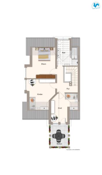 Heute Kapitalanlage, morgen Ihr Zuhause – gepflegte Doppelhaushälfte mit Einliegerwohnung! - Grundriss DG (47604)