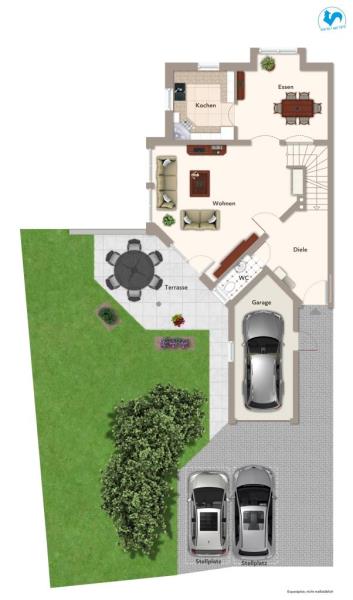 Heute Kapitalanlage, morgen Ihr Zuhause – gepflegte Doppelhaushälfte mit Einliegerwohnung! - Grundriss EG (52811)
