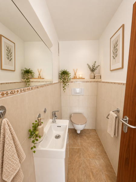 Attraktive 3 Zimmer-Wohnung mit Balkon, Stellplatz & Einbauküche in ruhiger Lage in Ostfildern-Ruit! - WC (54530)