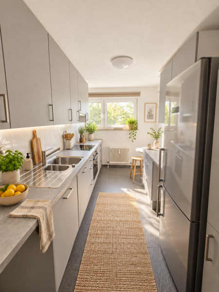 Attraktive 3 Zimmer-Wohnung mit Balkon, Stellplatz & Einbauküche in ruhiger Lage in Ostfildern-Ruit! - Küche (54618)
