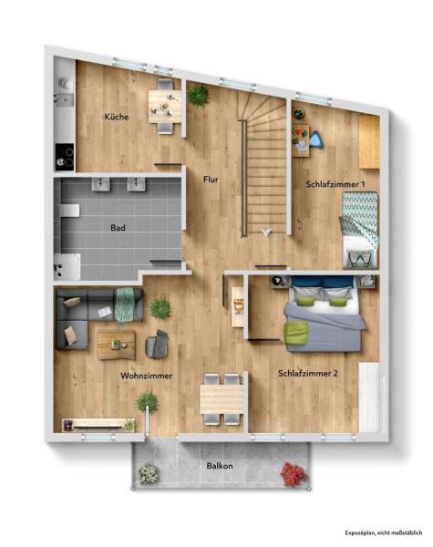 Mitten in der Altstadt! Interessantes Mehrfamilienhaus in zentraler Wohnlage! - 2. Obergeschoss (50370)