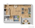 Grundriss - Sonnige 1 Zimmer-Wohnung mit Südbalkon & Außenstellplatz in zentraler in Stuttgart-Süd!