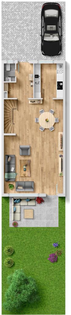 Familienparadies! Attraktives Reihenmittelhaus mit Terrasse & Garten! - Erdgeschoss (34860)