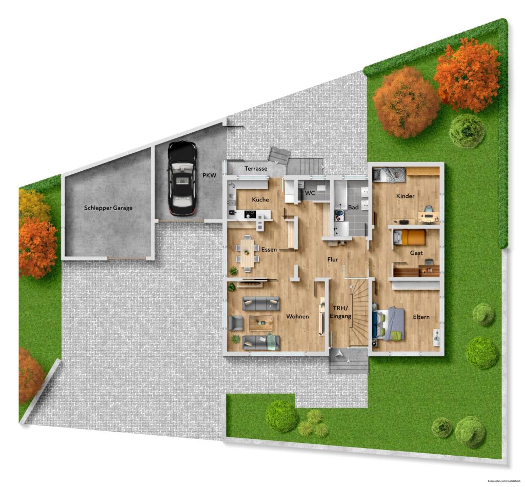 Ihr Familiendomizil! Freistehendes Einfamilienhaus mit Garten in Hessigheim! - Erdgeschoss (39768)
