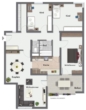Grundriss - Exklusives Angebot! Moderne 4 Zimmer-Wohnung für gehobene Ansprüche!
