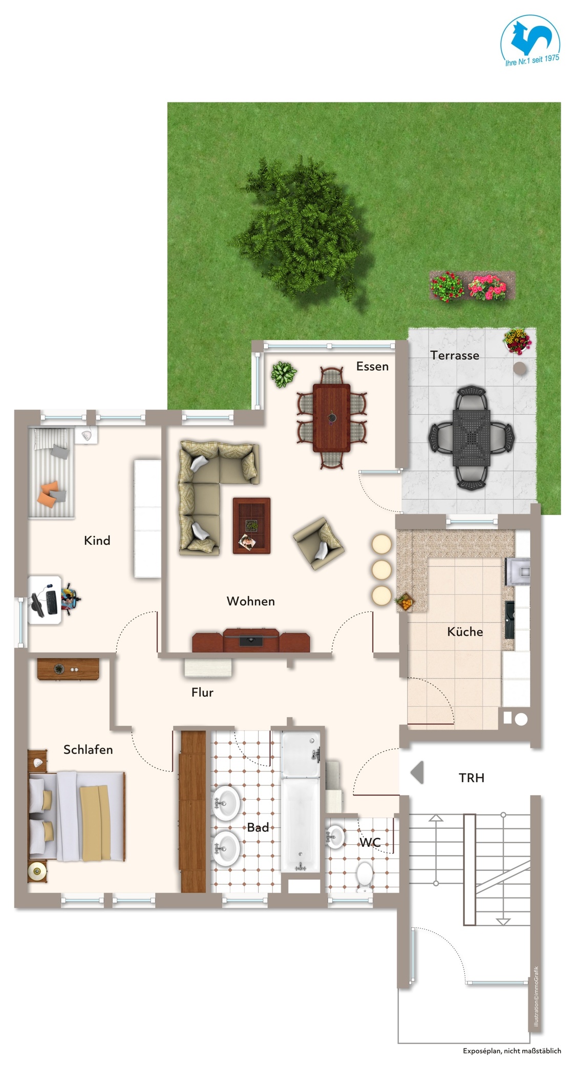 Ein Traum - 3 1/2-Zimmer mit Sonnenterrasse und 
