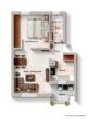 Grundriss - Sofort beziehbar! Gemütliche 2 Zimmer-Wohnung mit überdachtem Balkon!