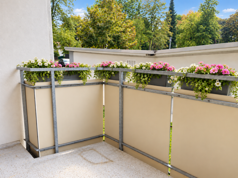 Sofort beziehbar! Gemütliche 2 Zimmer-Wohnung mit überdachtem Balkon! - Balkon (54868)