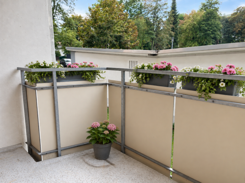 Sofort beziehbar! Gemütliche 2 Zimmer-Wohnung mit überdachtem Balkon! - Balkon (53193)