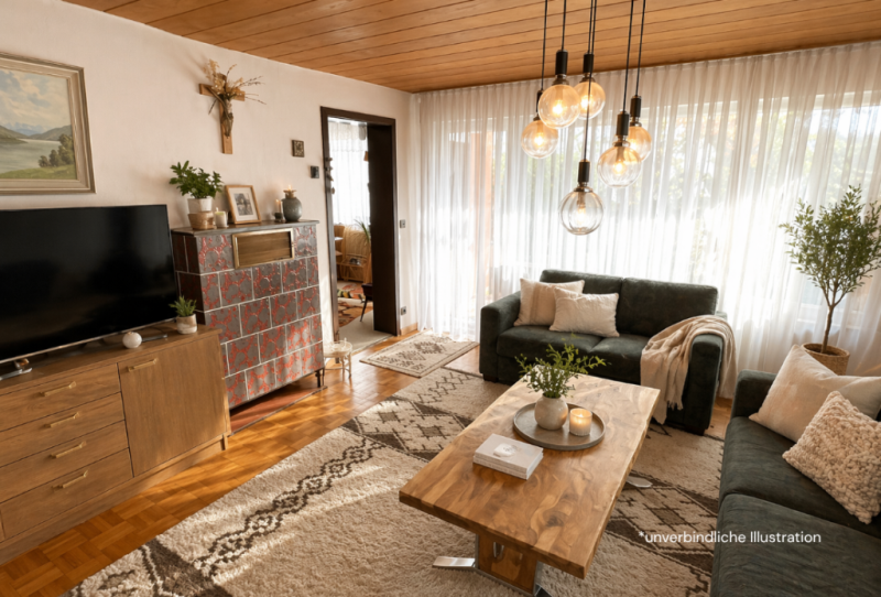 Generationenglück unter einem 1. Dach! Tolles Zweifamilienhaus in Urbach! - Wohnzimmer (44880)
