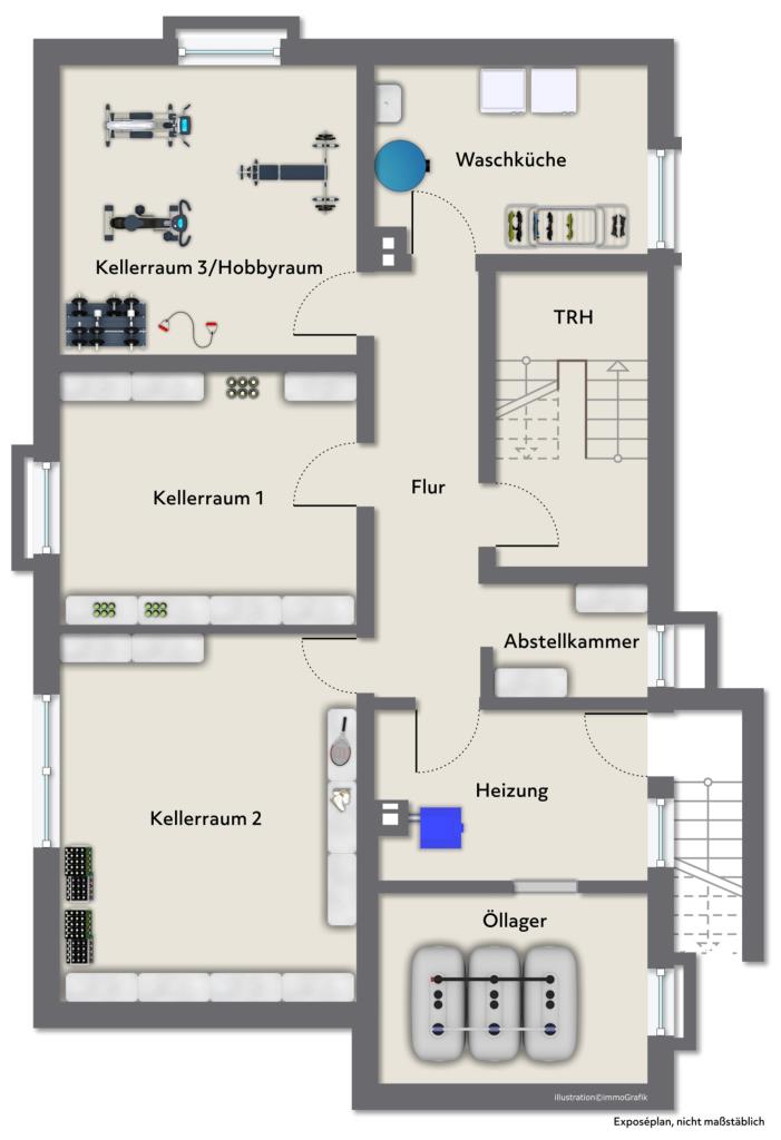 Generationenglück unter einem 1. Dach! Tolles Zweifamilienhaus in Urbach! - Untergeschoss (43445)