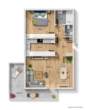 Grundriss - Gemütlicher Wohnflair! Ideale 2 Zimmer-Wohnung in sonniger Wohnlage!