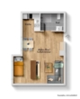 Grundriss - Kernsanierte 1 Zimmer-Wohnung mit moderner Ausstattung in Stuttgart!