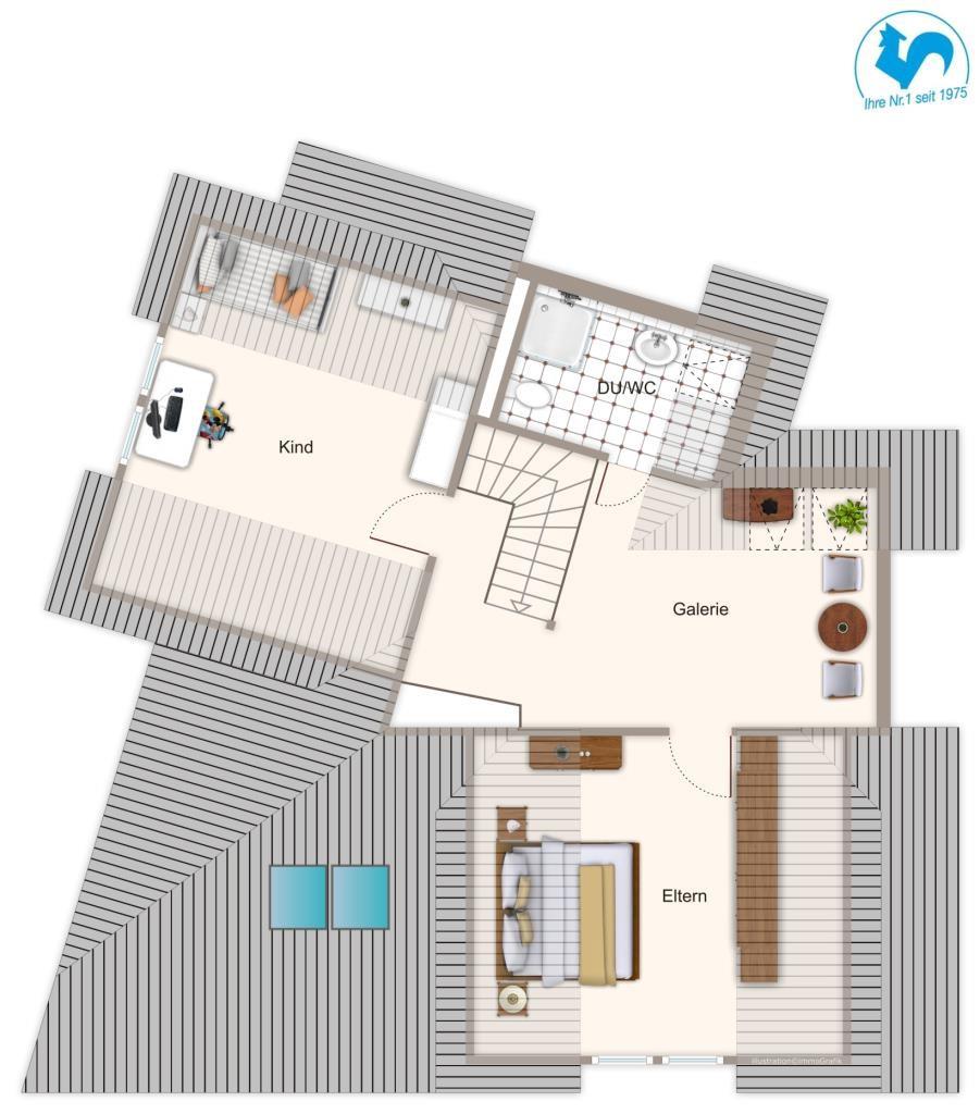 Auch Sie suchen das Besondere? Maisonette mit Sichtgebälk, 