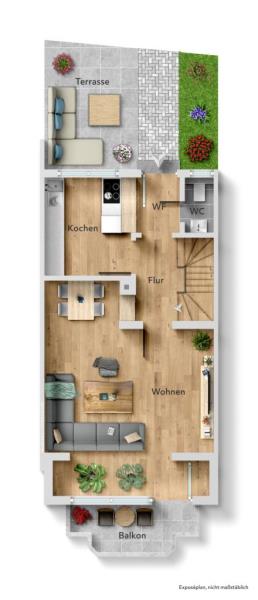 Modernes Wohnambiente! Attraktives Reihenmittelhaus in ruhiger Wohnlage! - Erdgeschoss (46467)