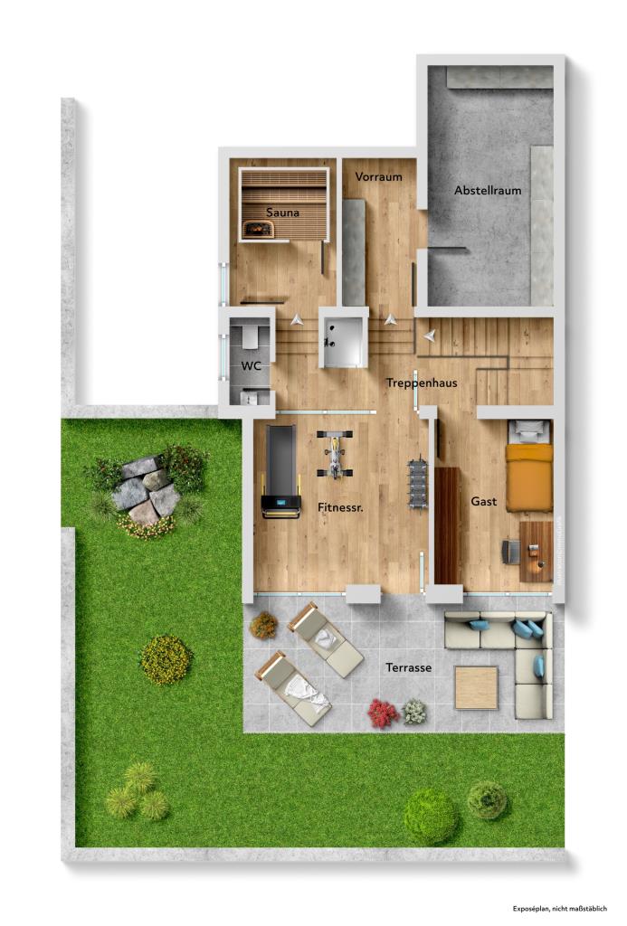 Einmalige Gelegenheit! Exklusives Traumhaus mit toller Wellness-Oase! - Untergeschoss (43499)