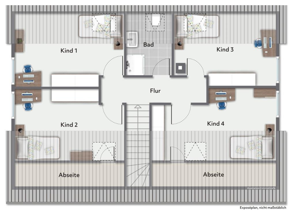 Freistehendes Einfamilienhaus in ruhiger Aussichtslage von Gruibingen! - Grundriss Dachgeschoss (38422)