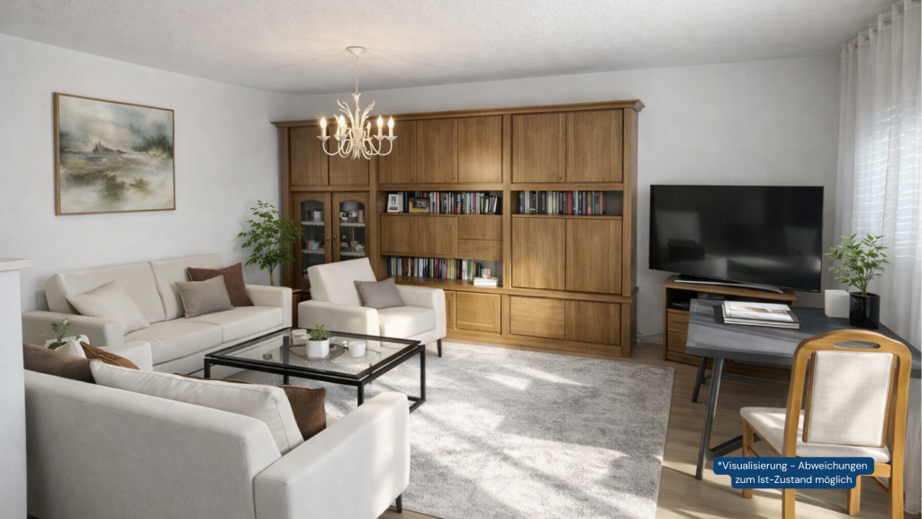 Blick ins Grüne! Freistehendes Einfamilienhaus für tolle Ansprüche! - Wohnzimmer (42374)