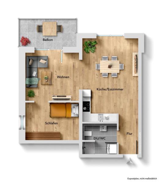 Extravagantes Angebot! Altersgerechte 2,5 Zimmer-Neubauwohnung für gehobene Ansprüche! - Grundriss (50424)