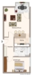 Ideales Angebot! Gemütliche 2 Zimmer-Wohnung mit Balkon & PKW-Stellplatz! - Grundriss