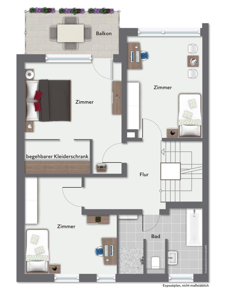 Wohnen auf höchstem Niveau! Traumhafte Doppelhaushälfte in Süßen! - Obergeschoss (39233)