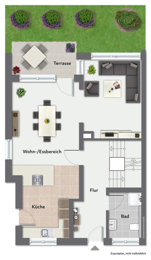 Wohnen auf höchstem Niveau! Traumhafte Doppelhaushälfte in Süßen! - Erdgeschoss (39232)