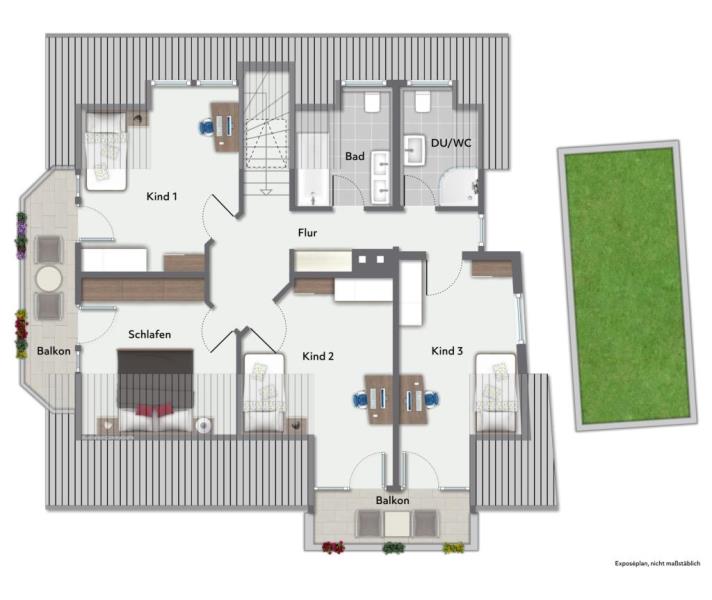 Traumhafte Aussicht! Charmantes freistehendes Einfamilienhaus in Hochdorf! - Grundriss Dachgeschoss (52269)