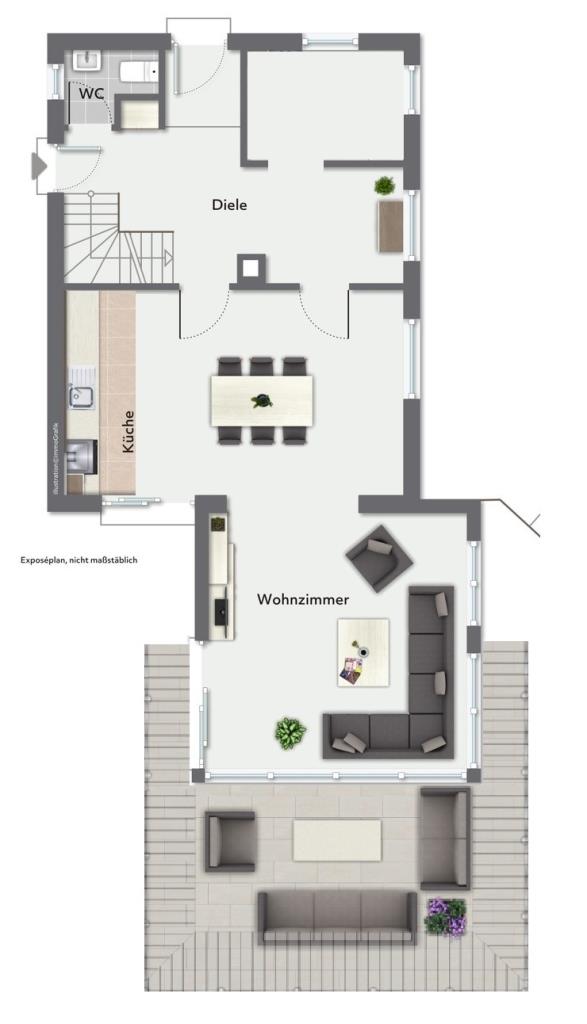 KLEIN aber FEIN! Idyllisches freistehendes Einfamilienhaus in ES-Wiflingshausen! - Wohnebene 1 (39336)