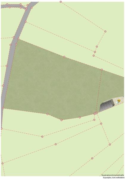 Gartenliebhaber aufgepasst! Ideales Gartengrundstück in Stuttgart-Zuffenhausen! - Skizze (Lageplan) (45164)