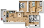 Grundriss - Platz für die ganze Familie! Schöne 4 Zimmer-Wohnung mit Balkon in Altbach!