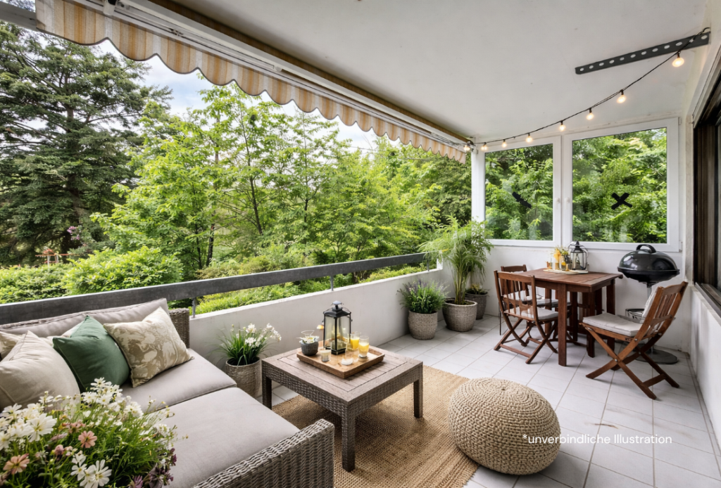 Einziehen & Wohlfühlen! Tolle 4 Zimmer-Wohnung mit Balkon in ruhiger Lage! - Balkon (43901)