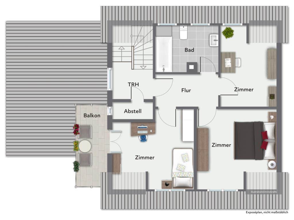 Einziehen & Wohlfühlen! Freistehendes Top-Einfamilienhaus in Wiesensteig! - Dachgeschoss (38168)