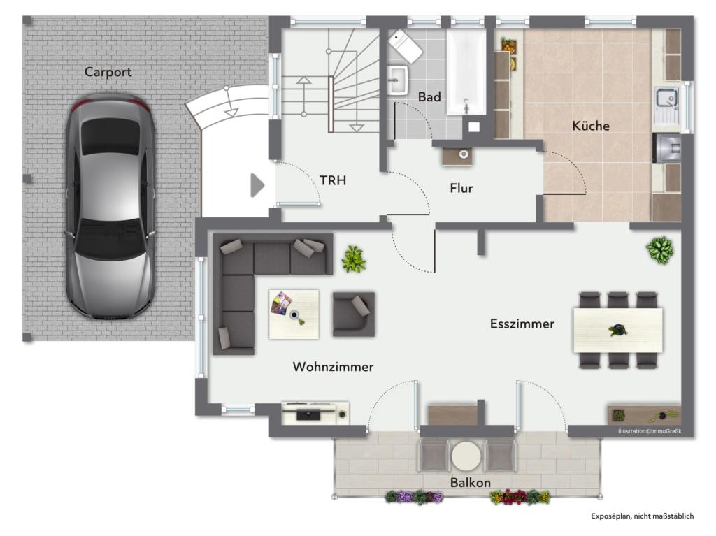 Einziehen & Wohlfühlen! Freistehendes Top-Einfamilienhaus in Wiesensteig! - Erdgeschoss (38167)