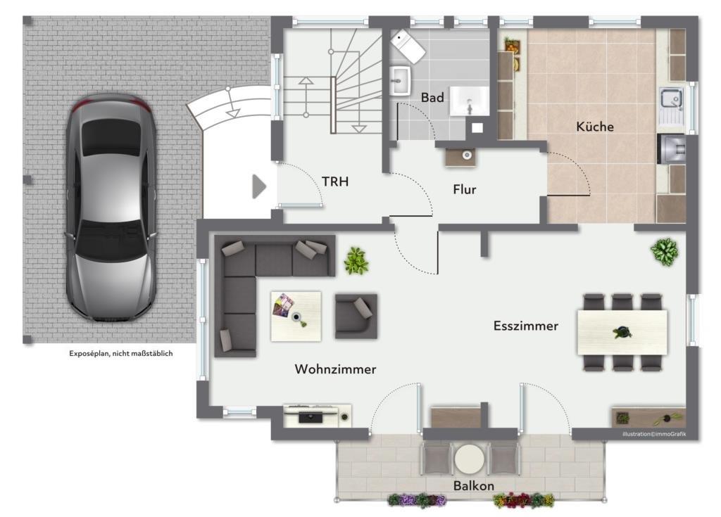 Liebevoll gepflegtes Einfamilienhaus mit tollem Garten in Wiesensteig! - Erdgeschoss (39778)