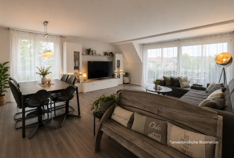 Moderne 4 Zimmer-Maisonette-Wohnung mit tollem Blick auf die Burg! - Esslingen am Neckar (46320)