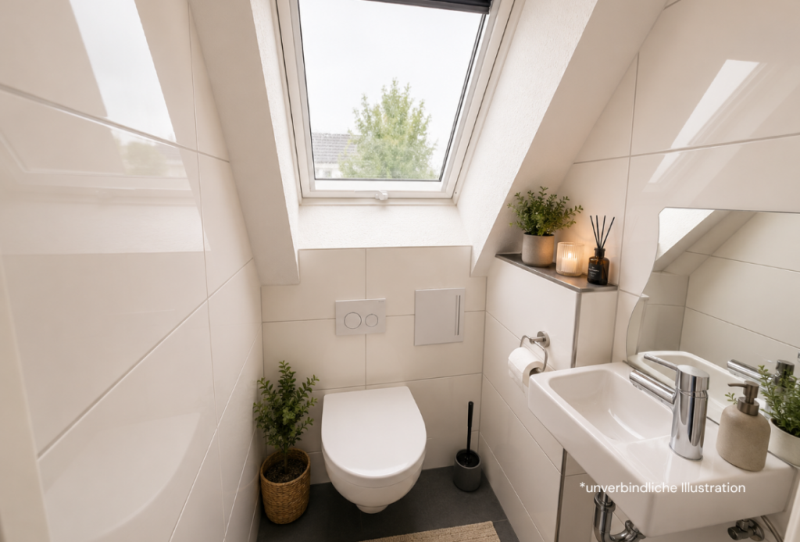 Moderne 4 Zimmer-Maisonette-Wohnung mit tollem Blick auf die Burg! - WC (46327)