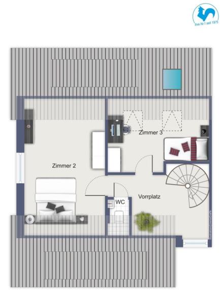 Moderne 4 Zimmer-Maisonette-Wohnung mit tollem Blick auf die Burg! - Wohnebene 2 (46322)