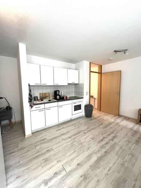 Klein, fein und mit Blick ins Grüne – charmante 1-Zimmer-Wohnung mit Sonnenbalkon - Küchenzeile (52782)