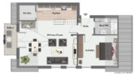 Grundriss - Traumhafter Flair! Stilvolle 2,5 Zimmer-Wohnung mit Balkon in toller Wohnlage!