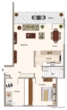 Grundriss - Aussicht genießen! Sofort beziehbare 3 Zimmer-Wohnung mit Panoramablick über Stuttgart!