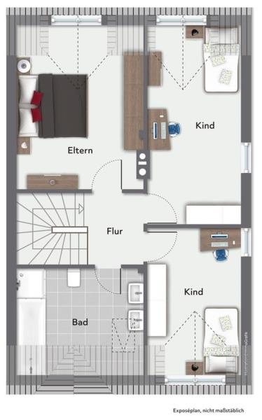 Interessant für Familien! Attraktives Reiheneckhaus mit Terrasse & Garten! - Dachgeschoss (44511)