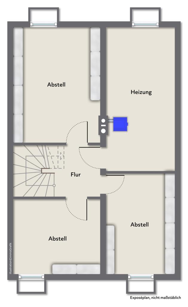 Ihr Familiendomizil! Interessantes Reiheneckhaus in Zell unter Aichelberg! - Untergeschoss (39361)
