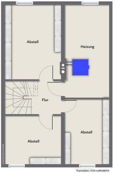 Interessant für Familien! Attraktives Reiheneckhaus mit Terrasse & Garten! - Untergeschoss (44512)