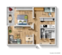 Grundriss - Interessante 3 Zimmer-Wohnung mit Balkon in beherrschender Aussichtslage!