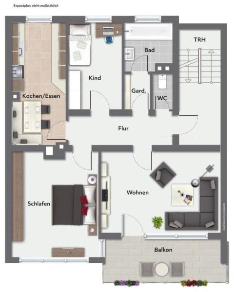 Ideales Angebot! Stattliches Zweifamilienhaus in ruhiger sonniger Wohnlage! - Grundriss Obergeschoss (51584)