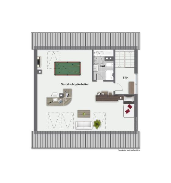 Ideales Angebot! Stattliches Zweifamilienhaus in ruhiger sonniger Wohnlage! - Grundriss Dachgeschoss (51585)