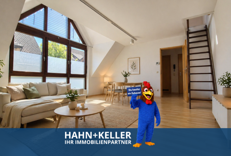 Zentrale Wohnlage! Attraktive 2,5 Zimmer-Wohnung mit ausgebauter Dachbühne und Garagenstellplatz! - Filderstadt (50357)