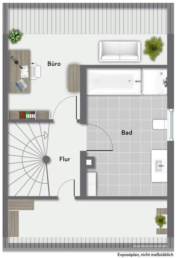 Gestalten Sie dieses tolle Reiheneckhaus mit Garten nach Ihren Wohnideen! - Dachgeschoss (40528)