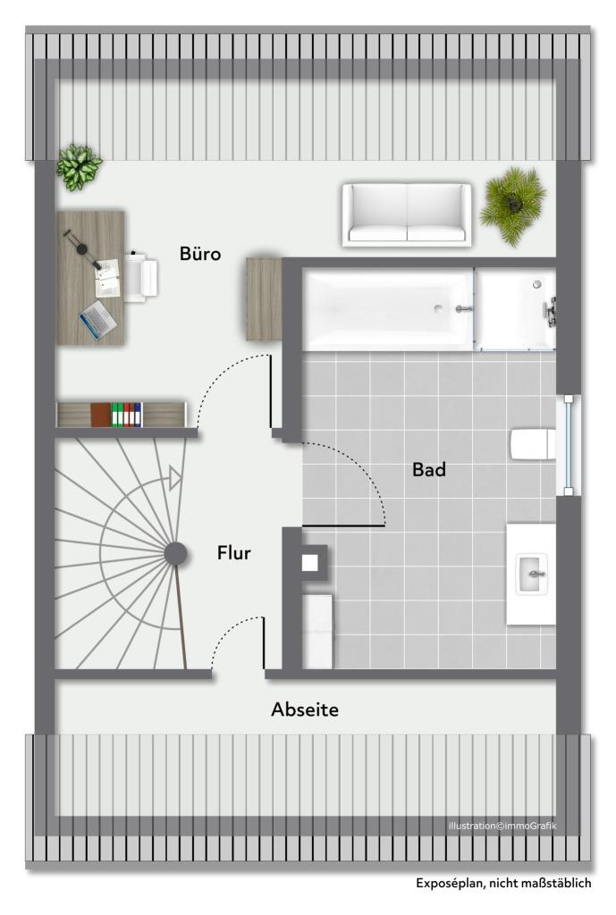 Gestalten Sie dieses gemütliche Reiheneckhaus nach Ihren tollen Vorstellungen! - Dachgeschoss (38960)