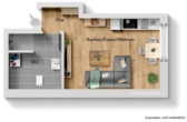 Grundriss - Barrierefreies Wohnen! Exklusives 1 Zimmer-Apartment in bester Wohnlage!